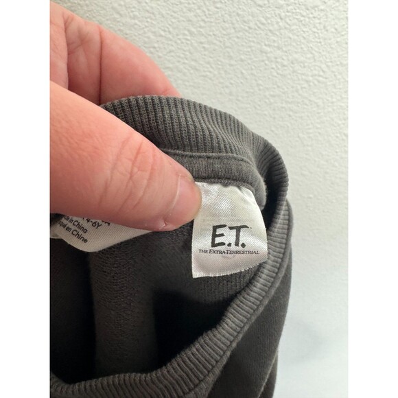 H&M Kids 5T E.T. Extraterrestrial Sweatshirt Dark Grey Oversized Crewneck - Picture 11 of 12